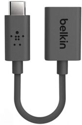 Адаптер Belkin USB Type-C - USB V 3.0 (M/F), 0.14 м, Black (F2CU036btBLK) від виробника Belkin