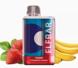 Elf Bar TE6000 Strawberry Banana (Напівниця Банан) 5% Одноразовий POD