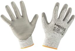 Перчатки рабочие NEO, полиуретановое покрытие, полиэфирный трикотаж, р.9, серый (97-609-9) от производителя Neo Tools