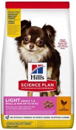 Корм Hill's Science Plan Canine Adult Light Small & Mini сухой с курицей для собак малых пород с лишним весом 6 кг (052742025384) от производителя Hill's