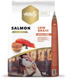 Корм Amity Super Premium Salmon сухой с лососем для взрослых собак 14 кг (8436538949603) от производителя Amity
