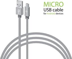 Кабель Intaleo CBGNYM2 USB - micro USB (M/M), 2 м, Grey (1283126477683) от производителя Intaleo