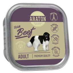 Вологий корм для дорослих собак з яловичиною ARATON Adult with beef 150 г (4771317457035) від виробника ARATON