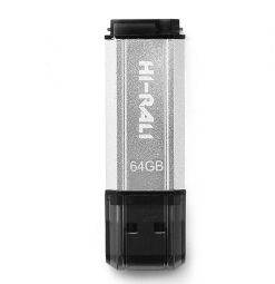 Флеш-накопичувач USB 64GB Hi-Rali Stark Series Silver (HI-64GBSTSL) від виробника Hi-Rali