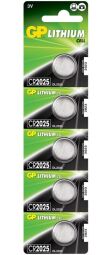 Батарейки GP Дискові Літієві Lithium Button Cell 3.0V CR2025-8U5 5 шт.
