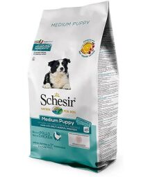 Корм Schesir Dog Medium Puppy сухий з куркою для цуценят середніх порід 12 кг (8005852161123) від виробника Schesir