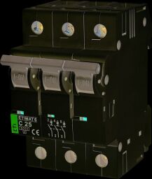 Автоматичний вимикач ETI, ETIMAT 6 3p C 25А (6 kA)