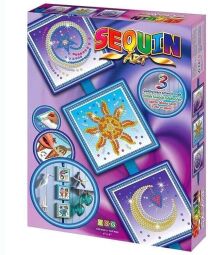 Набір для творчості Sequin Art SEASONS Космос, Сонце, Місяць та зірки (SA1511) від виробника Sequin Art
