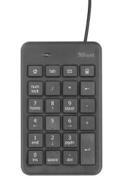 Клавіатура мембрана Trust Xalas USB-A Numeric Keypad 23Key, USB-A, Чорний