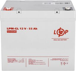 Акумуляторна батарея LogicPower 12V 55AH (LPM-GL 12V - 55 AH) GEL (LP15266) від виробника LogicPower