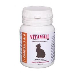 Кормовая добавка VitamAll для улучшения шерсти, для кошек, 100 табл/50 г (56581) от производителя Vitamall
