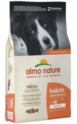 Сухий корм для дорослих собак середніх порід Almo Nature (Альмо Натюр) Holistic зі свіжим лососем 12 кг (DT745) від виробника Almo Nature
