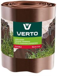 Стрічка газонна Verto, бордюрна, хвиляста, 15смх9м, коричневий