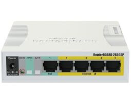 Коммутатор MikroTik Cloud Smart Switch RB260GSP (CSS106-1G-4P-1S) от производителя MikroTik
