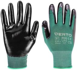 Рукавички робочі Verto, нітрилове покриття, р.10, зелений (97H153) від виробника Verto