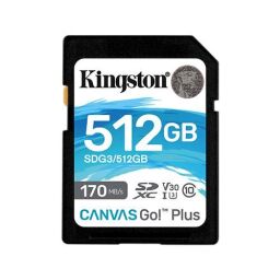 Карта памяти Kingston SD 512GB C10 UHS-I U3 R170/W90MB/s (SDG3/512GB) от производителя Kingston