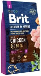 Brit Premium Adult S 8 кг (курка) сухий корм для дорослих собак дрібних порід (вагою до 10 кг)