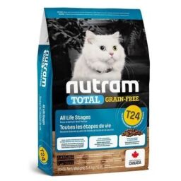 Корм холистик Nutram Total GF Salmon & Trout Cat 5.4 кг с лососем и форелью для кошек всех пород T24_(5.4kg) от производителя Nutram