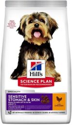 Корм Hill's Science Plan Canine Sensitive Stomach & Skin Small&Mini сухой с курицей для собак мелких пород с чувствительным пищеварением 1.5 кг (052742008240) от производителя Hill's