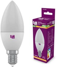 Лампа світлодіодна свічка ELM 6W E14 3000K (18-0091) від виробника ELM