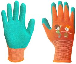 Перчатки рабочие детские Neo Tools, латексное покрытие, полиэстер, дышащая верхняя часть, рисунок, р.5, оранжевый (97-644-5) от производителя Neo Tools
