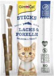 Лакомство для кошек GimCat Sticks Lanchs & Forelle 4 шт. (лосось и форель) (SZG-400778) от производителя GimCat