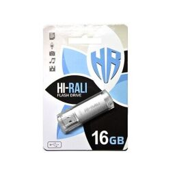 Флеш-накопичувач USB 16GB Hi-Rali Rocket Series Silver (HI-16GBVCSL)