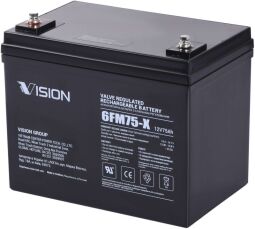Акумуляторна батарея Vision FM, 12V, 75Ah, AGM