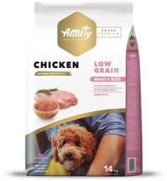 Корм Amity Super Premium Chicken сухий з куркою для дорослих собак усіх порід 14 кг
