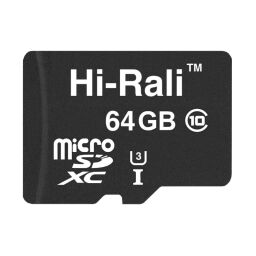 Карта памяти MicroSDXC 64GB UHS-I/U3 Class 10 Hi-Rali (HI-64GBSDU3CL10-00) от производителя Hi-Rali