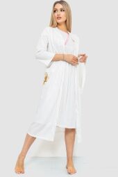 Комплект нічна сорочка + халат AGER, колір молочний, 219RX-7106