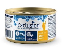 Exclusion Cat Adult Beef консерва для дорослих котів з яловичиною 85 г (8011259004024) від виробника Exclusion