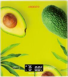 Весы Ardesto кухонные AVOCADO, 5кг, 2хААА в комплекте, стекло, разноцветный (SCK-893AVOCADO) от производителя Ardesto