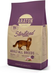 Корм ARATON STERILISED Adult All Breeds сухий для стерилізованих котів 1.5 кг (4771317456403) від виробника ARATON