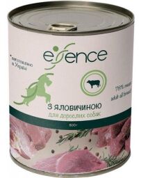 Вологий корм для дорослих собак Essence з яловичиною, 800 г (20314) від виробника Essence