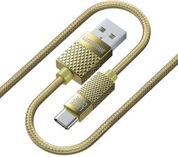 Кабель Luxe Cube Premium USB - USB Type-C (M/M), 1 м, золотистий (8889996899681) від виробника Luxe Cube