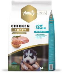 Корм Amity Super Premium Puppy сухий з куркою для цуценят всіх порід 14 кг