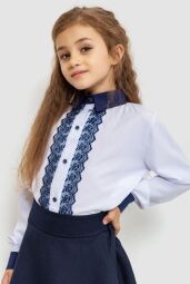 Блузка ошатна для дівчаток AGER, колір біло-синій, 172R201-1