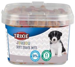 Вітамінізовані ласощі для цуценят Trixie Junior Soft Snack Dots з кальцієм, 140 г (курка і ягня) (SZ31519) від виробника Trixie