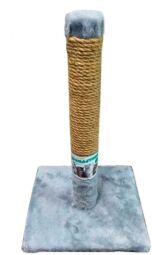 Когтеточка-столбик "Пушистик" на подставке (джут) 30/55 см Серый (C-2) от производителя Пухнастик