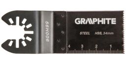 Полотно пиляльне для багатофункціонального інструменту GRAPHITE, HSS, по металу, ширина леза 34 мм