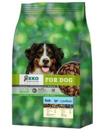 Сухой корм для собак средних и крупных пород Экко Гранула с рыбой четырехлистник 10 кг (112494) от производителя ЕККО-ГРАНУЛА