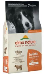 Сухий корм для дорослих собак середніх порід Almo Nature (Альмо Натюр) Holistic зі свіжою яловичиною 12 кг (DT746) від виробника Almo Nature