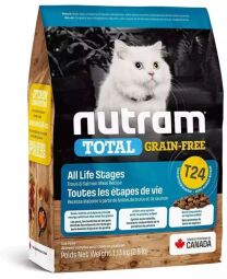 Сухий корм Nutram Холістик для котів всіх життєвих стадій, з лососем та фореллю, без зерновий 1.13 кг T24_(1.13kg) від виробника Nutram