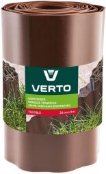 Лента газонная Verto, бордюрная, волнистая, 20смх9м, коричневый (15G515) от производителя Verto