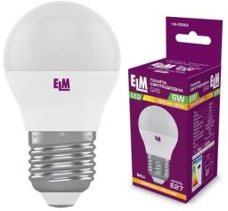 Лампа светодиодная пуля ELM 6W E27 3000K (18-0093) от производителя ELM