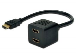 Адаптер ASSMANN HDMI Y 0.2м, чорний