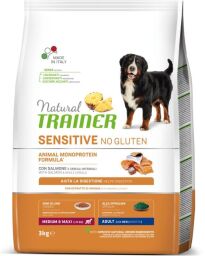 Сухий корм Natural Trainer Dog Sensitive Adult Medium & Maxi With Salmon для собак середніх і великих порід 3 кг. (8059149252452) від виробника Trainer