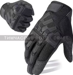 Перчатки тактические 2E, Full Touch, M, черные (2E-TACTGLOFULTCH-M-BK) от производителя 2E Tactical