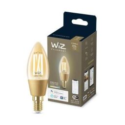 Лампа розумна WiZ, E14, 4.9W, 25W 370Lm, C35, 2000-5000K, філаментна, Wi-Fi (929003017701) від виробника WiZ